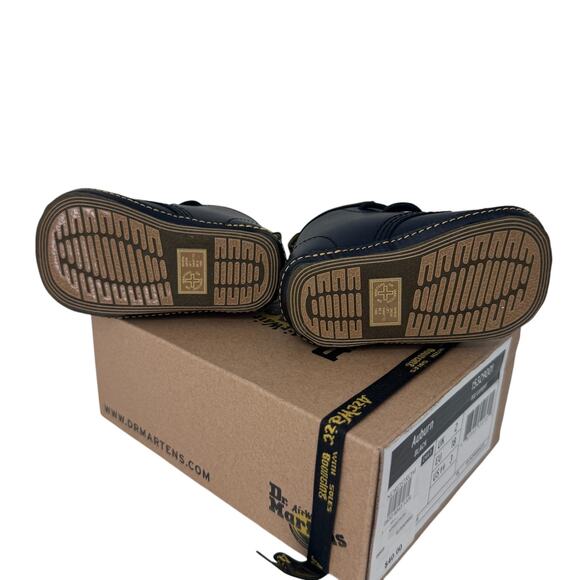 DR. Martens Nordstrom Crib Booties Baby Size 3 Black Auburn Leather Lace Up Boot - Picture 9 of 12